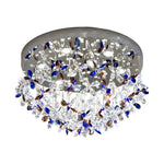 Lumière Cristal LED Flush Mount Ceiling Light in Silver Stainless Steel