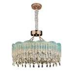 French Crystal Glass Fringe Chandelier | Luxury LED Ceiling Light