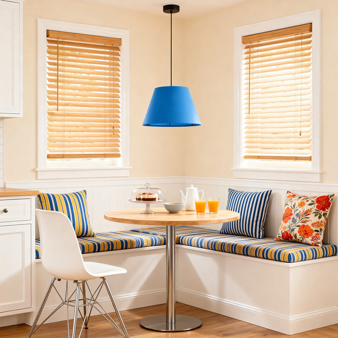 Blue Felt Pendant Light with Acoustic Design for Modern Interiors