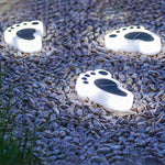 Solar-Powered Path Lights with Sculptural Footprint Design for Modern Gardens