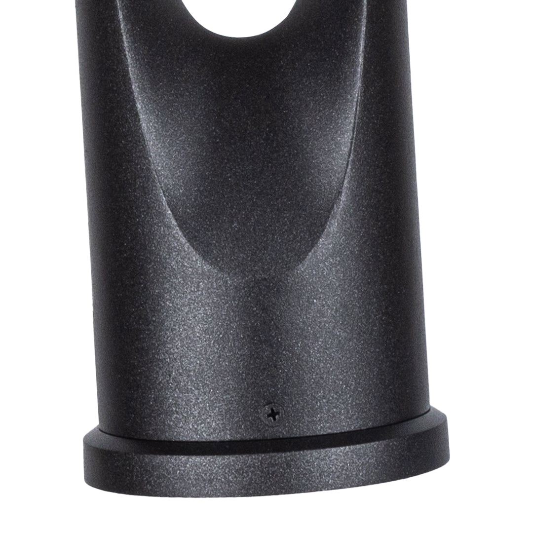 Art Nouveau LED Bollard Light – Minimalist Outdoor Path Lighting in Matte Black