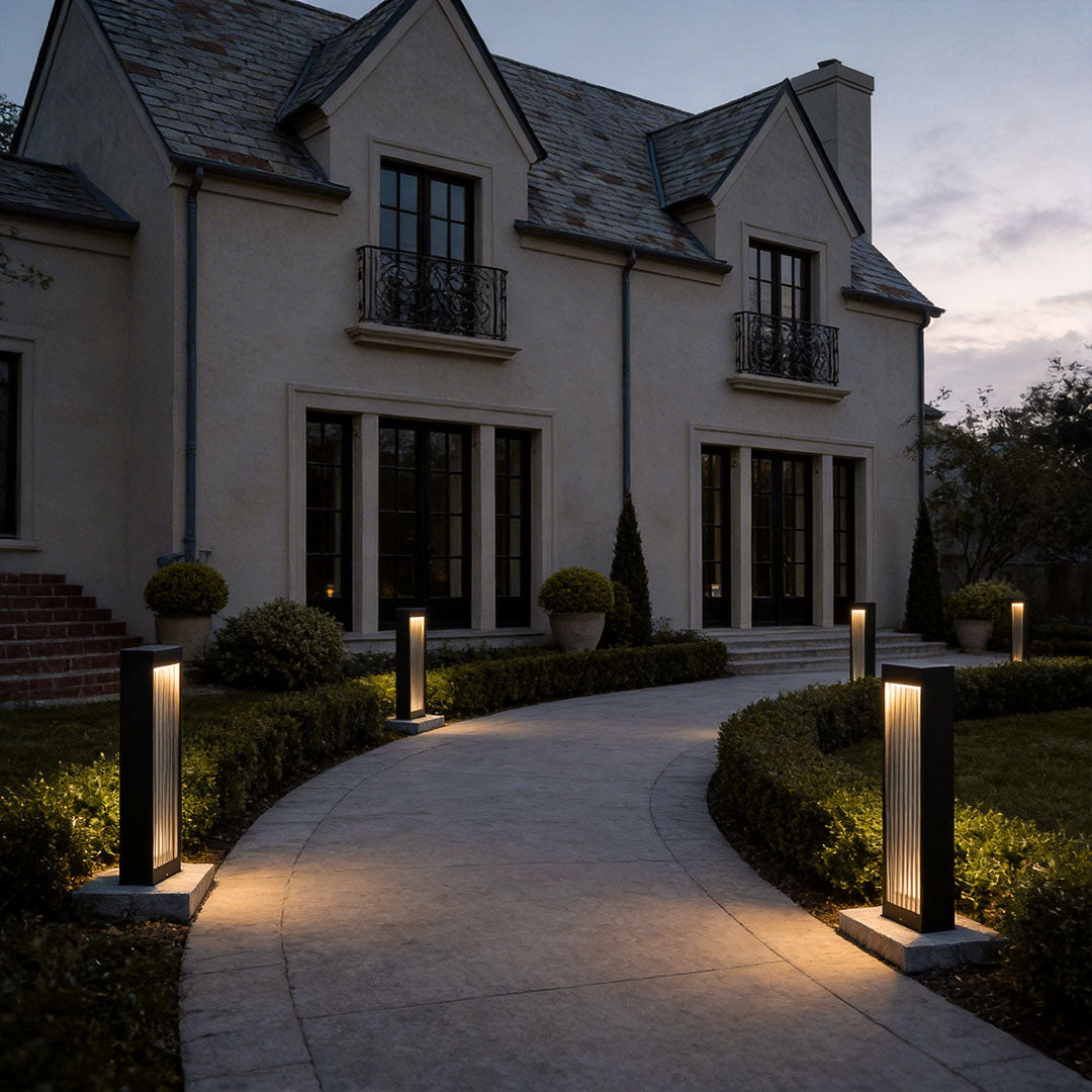 Modern Bollard Garden Lights | Waterproof LED Landscape Path Lighting