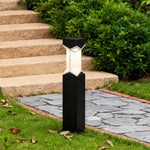 Minimalist Black Bollard Landscape Lights, Weatherproof Outdoor LED Path Lighting