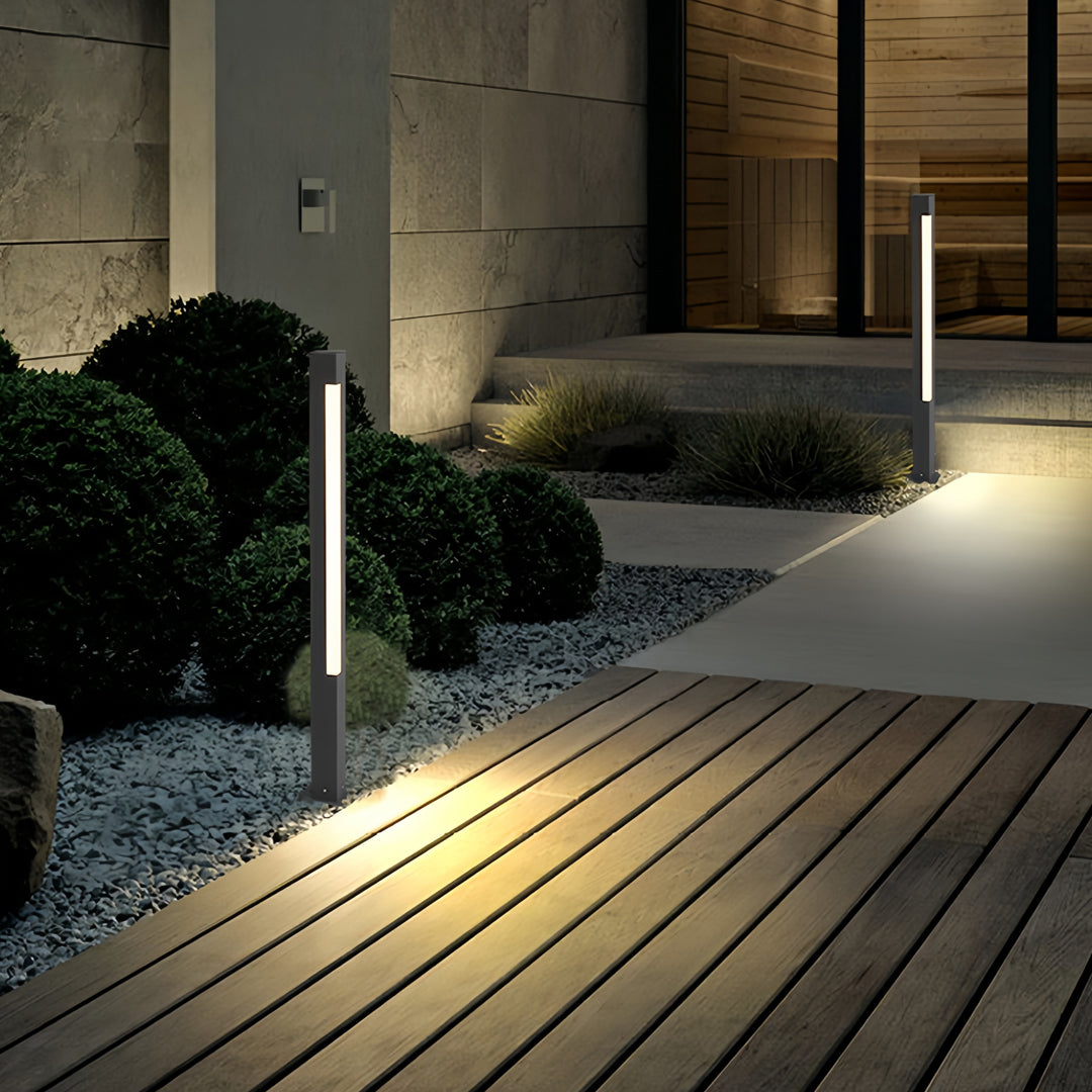 Modern Square Bollard Landscape Light – IP65 Outdoor LED Path Lighting