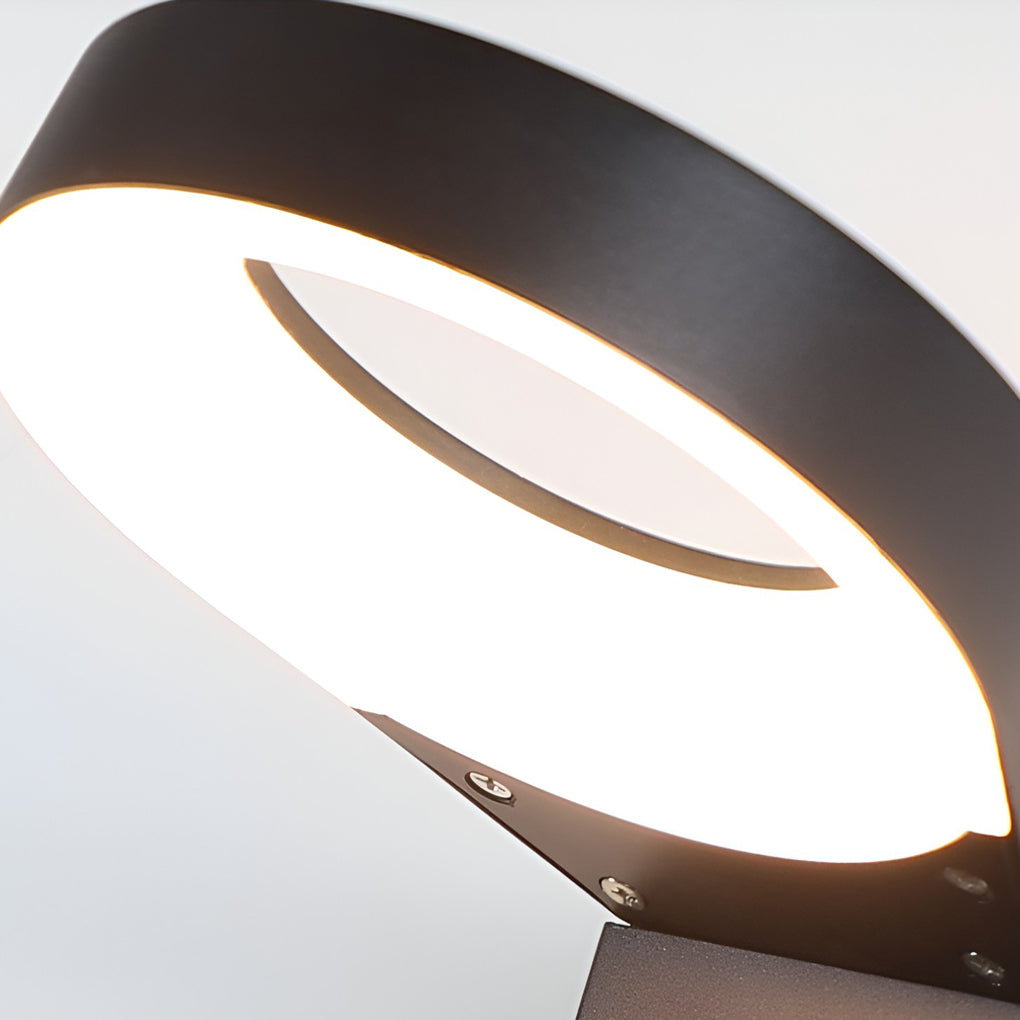 Lumina Bollard Landscape Light with LED Ring – Modern Outdoor Path Lighting