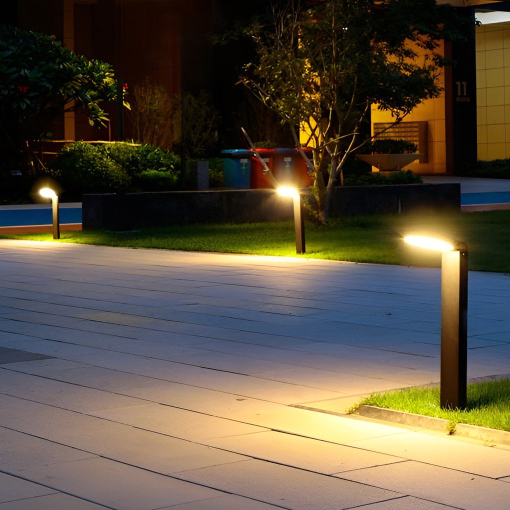 Lumina Bollard Landscape Light with LED Ring – Modern Outdoor Path Lighting