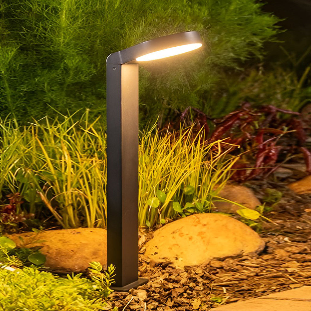 Lumina Bollard Landscape Light with LED Ring – Modern Outdoor Path Lighting