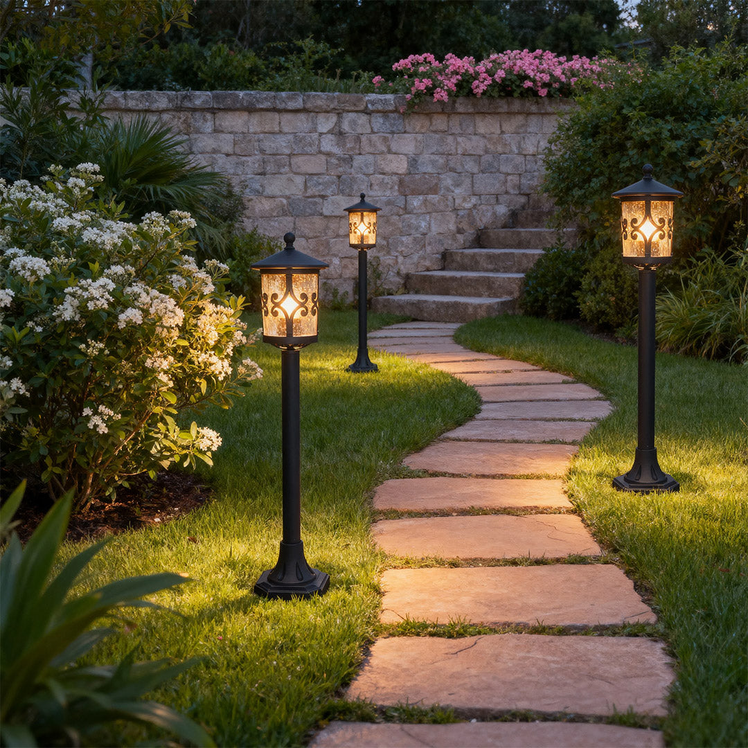 European Style LED Bollard Light – Weather-Resistant Cast Aluminum Garden Lamp