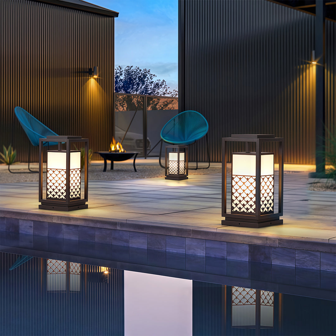 Modern Bollard Landscape Lights Waterproof LED Pathway Lamps