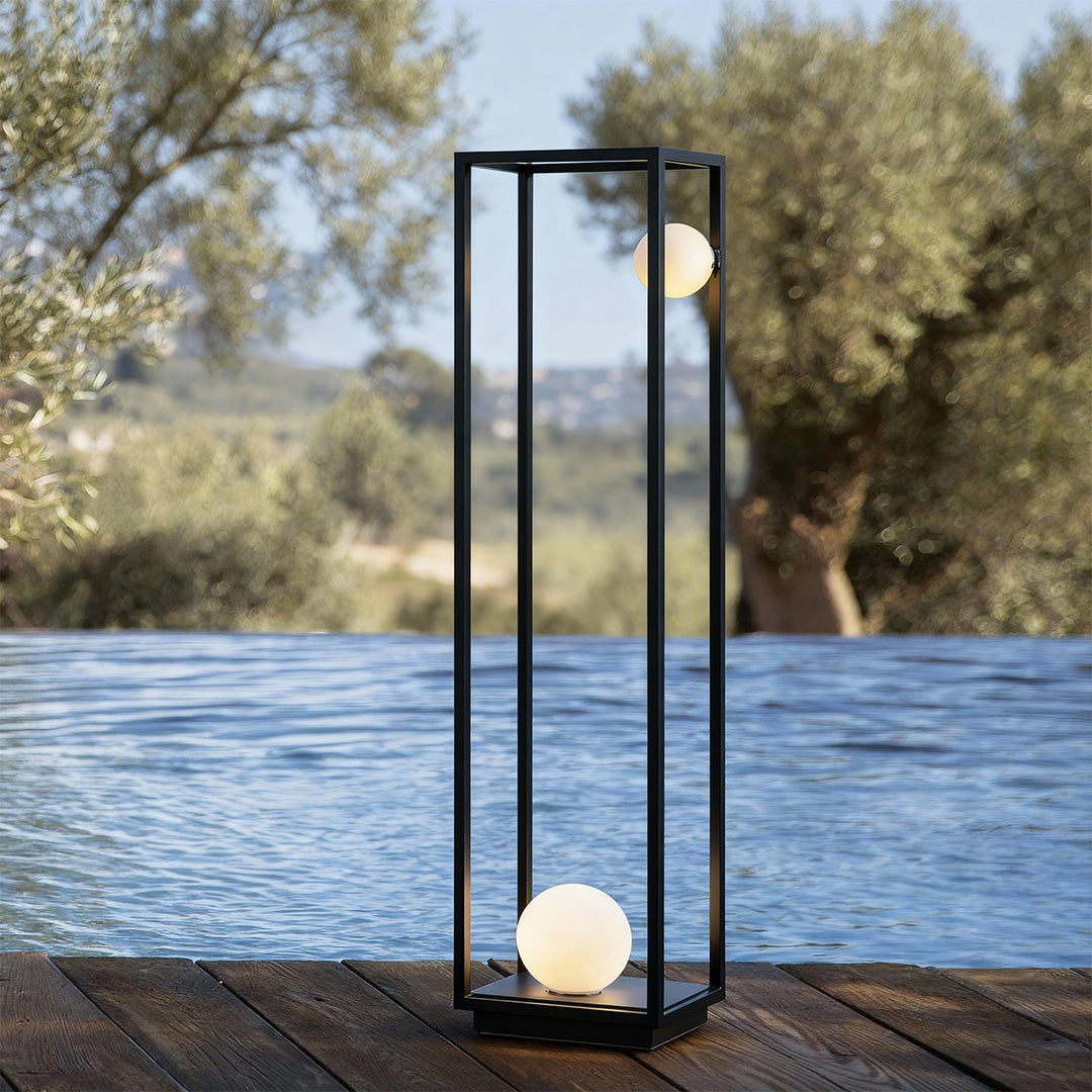 Lunar Bollard Outdoor Light – Modern Aluminum Landscape Lamp for Courtyard & Pathway