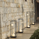 Lunar Bollard Outdoor Light – Modern Aluminum Landscape Lamp for Courtyard & Pathway