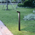 Modern Black Aluminum Bollard Path Light for Garden Walkways