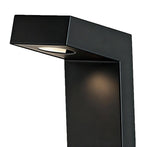 Modern Black Aluminum Bollard Path Light for Garden Walkways