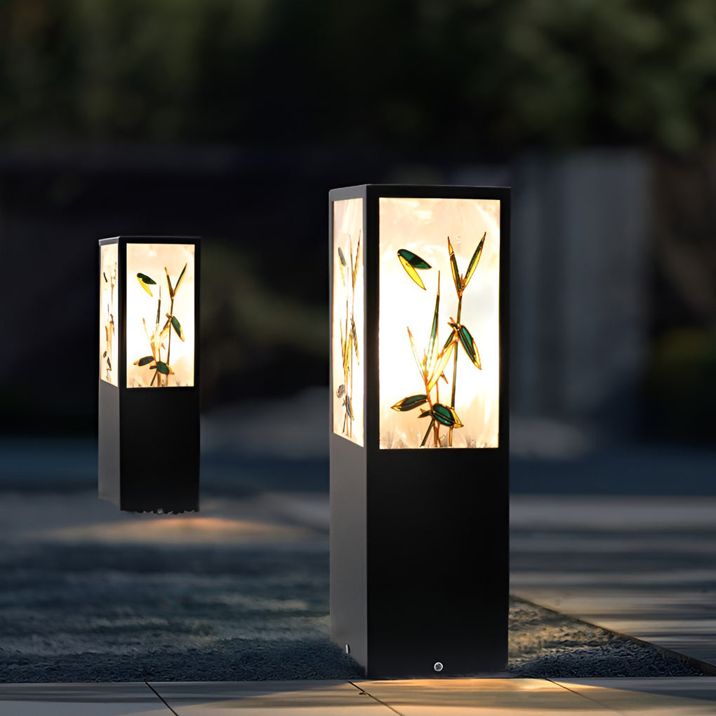 Modern Square LED Bollard Pathway Lights – Sculptural Outdoor Landscape Lighting