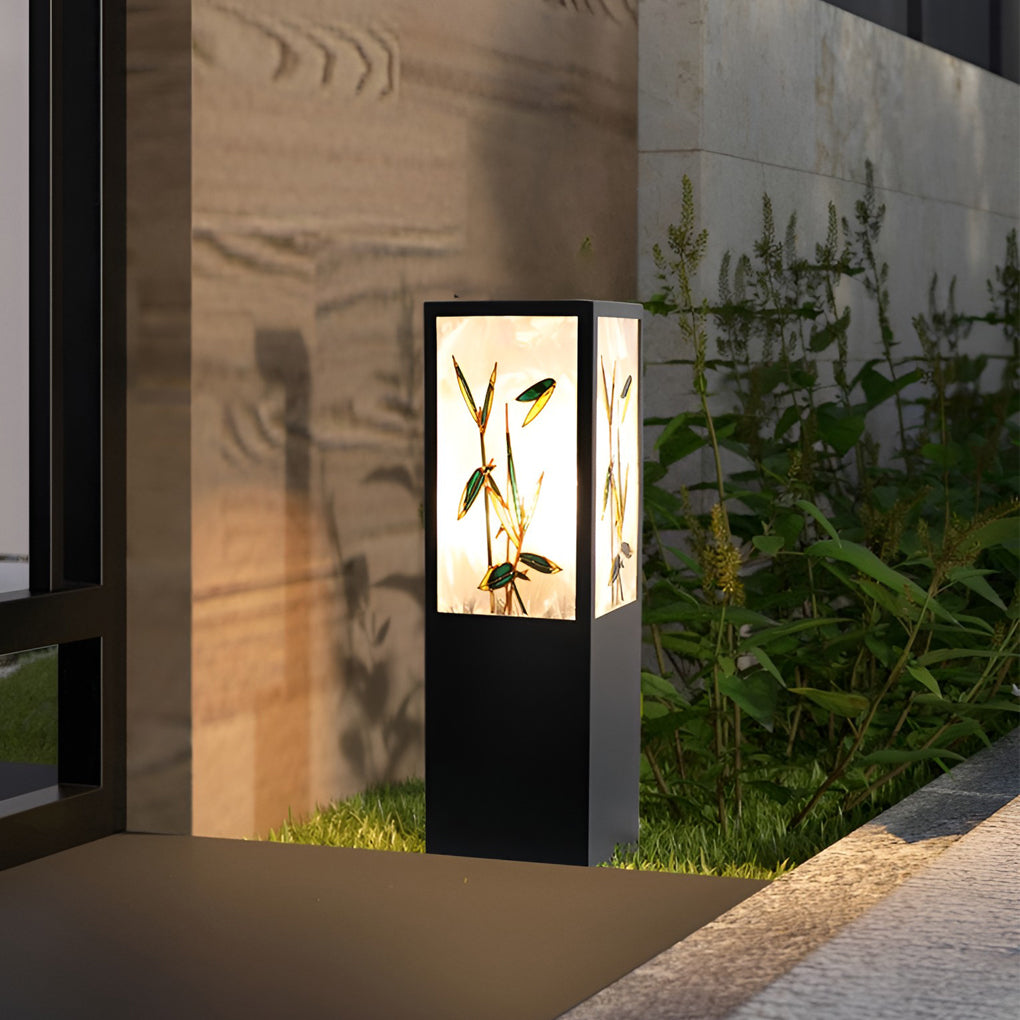 Modern Square LED Bollard Pathway Lights – Sculptural Outdoor Landscape Lighting
