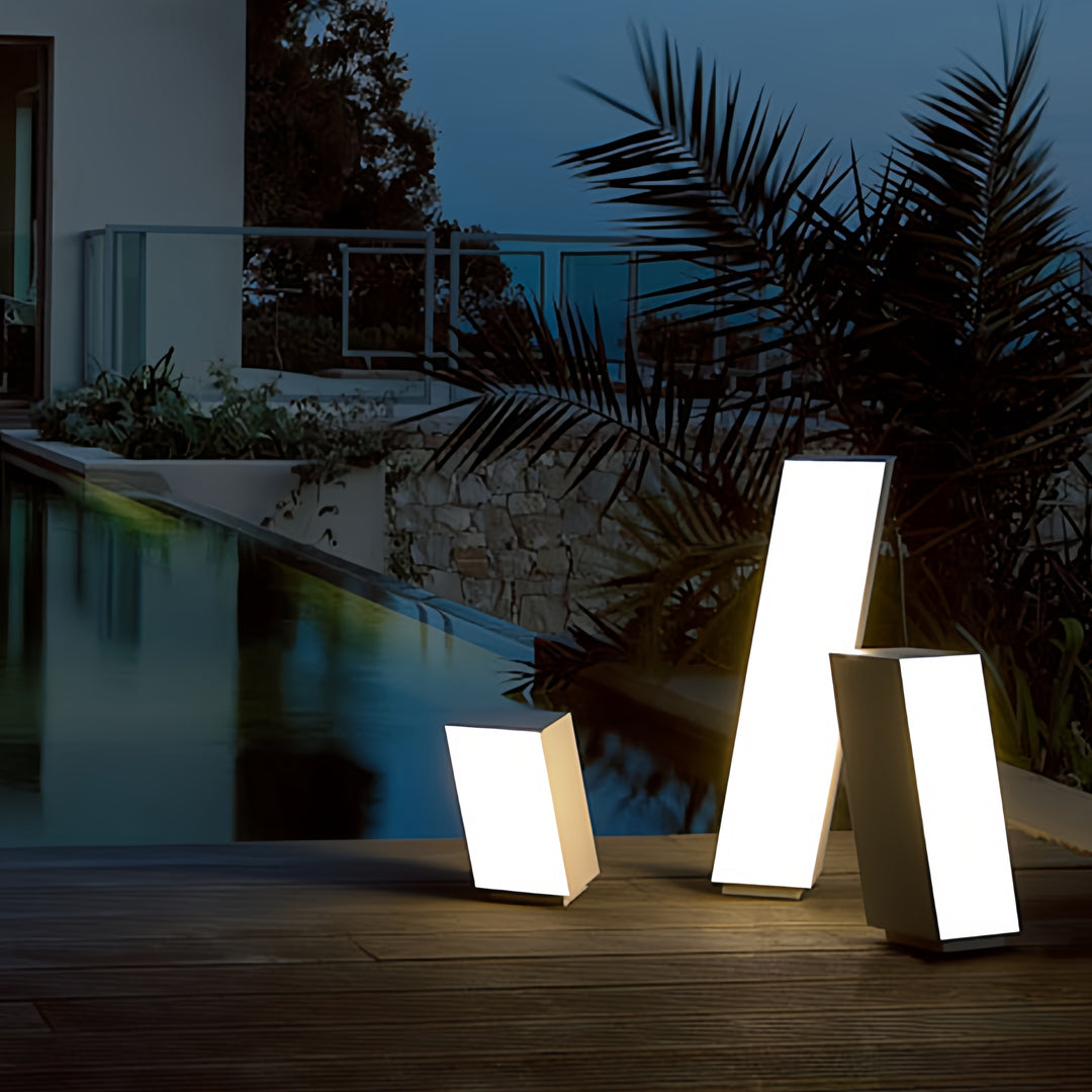 Geometric LED Bollard Light | IP65 Waterproof Outdoor Sculptural Lamp