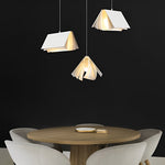 Modern Book Pendant Light with Fabric Shade for Study and Office