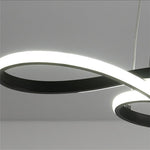 Aurelia Geometric Semi-Flush LED Chandelier in Metal and Silicone