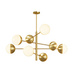 Solid Copper Globe Chandelier with Clear Glass Shades for Modern Interiors