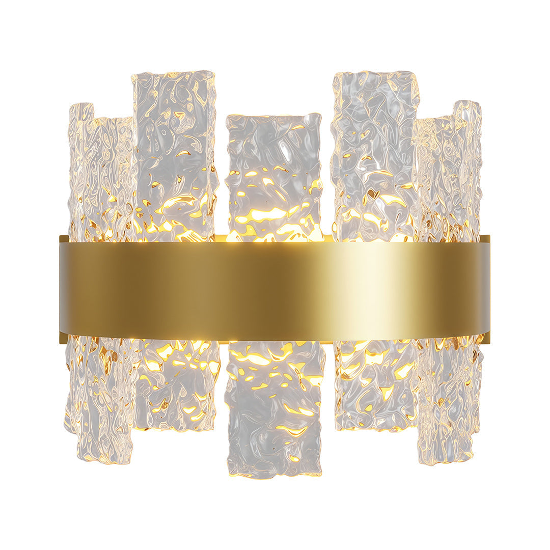 Solid Copper Glass Wall Sconce Modern Minimalist LED Lighting
