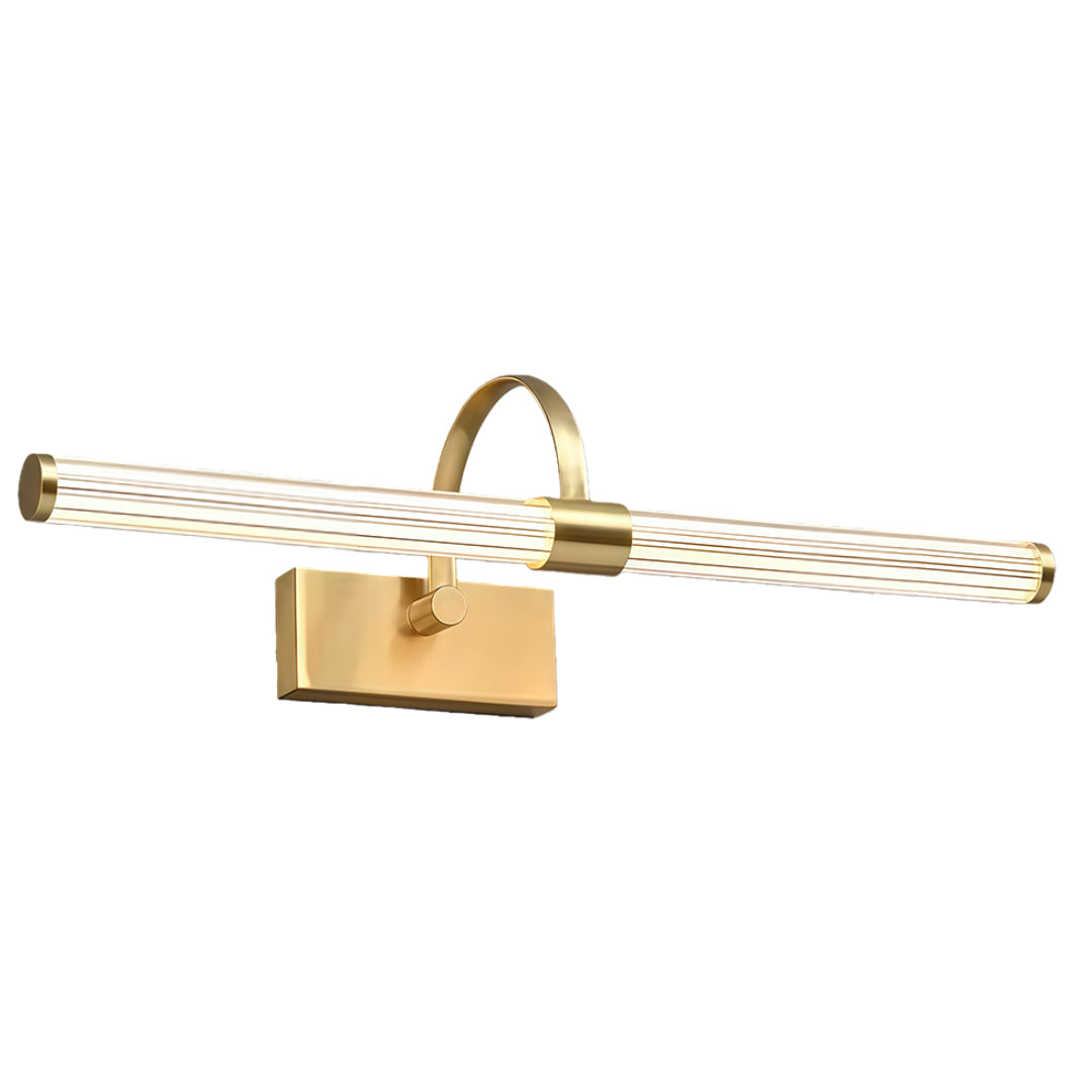Aurora Nordic Brass Vanity Light Bar for Bathroom Mirror