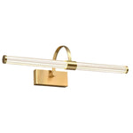 Aurora Nordic Brass Vanity Light Bar for Bathroom Mirror