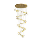 Luxury Ceramic Tulip Chandelier with Gold Stainless Steel Frame