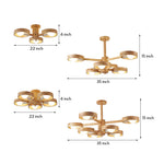 Scandinavian Rubberwood LED Chandelier | Modern Wood Pendant Light for Dining & Living Rooms