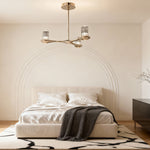 Aurelia Brass Crystal Chandelier – Nordic Minimalist Pendant Light