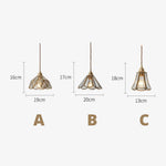 Nordic Style Vintage Brass Pendant Lamp