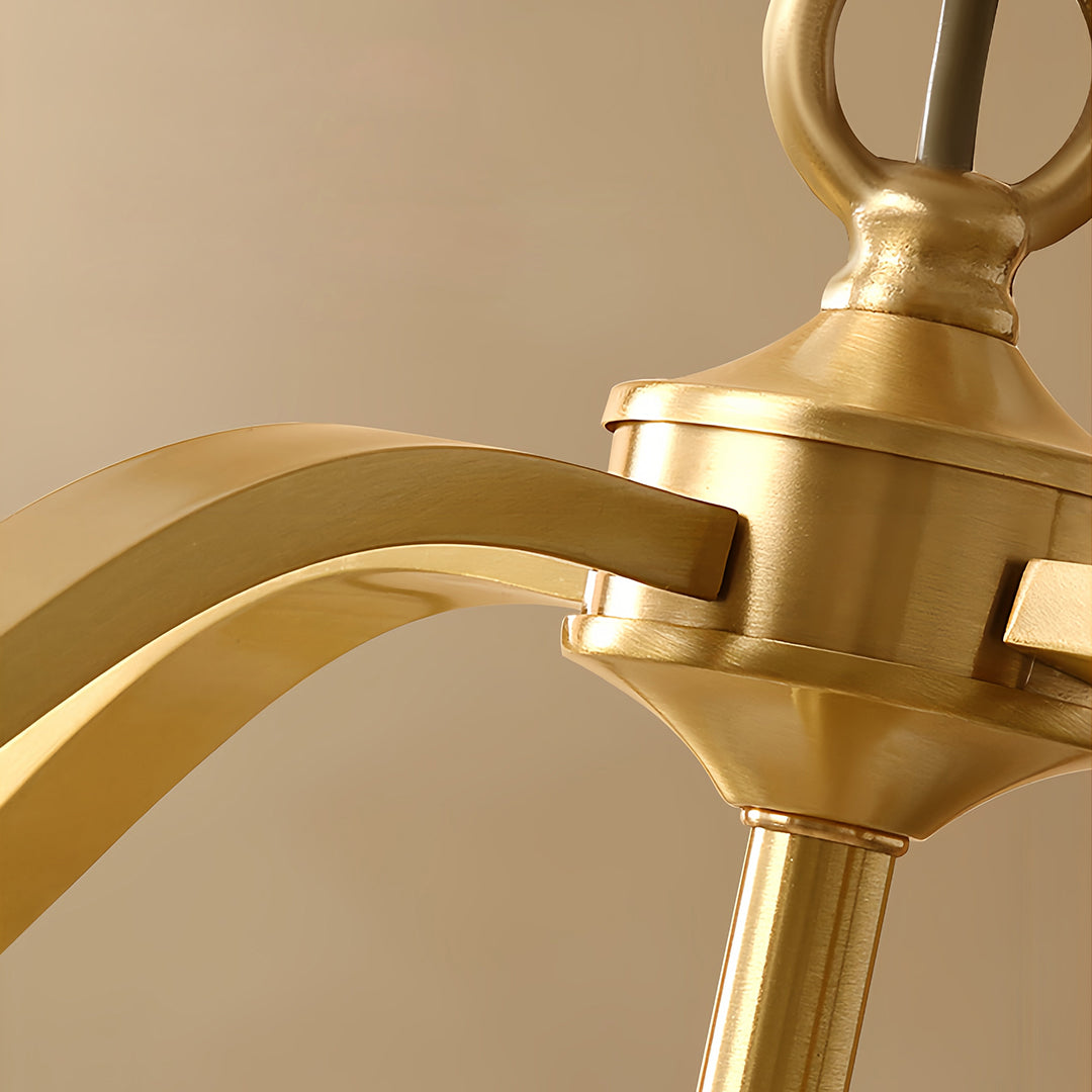Artisan Brass Semi Flush Mount Ceiling Light with Glass Shade