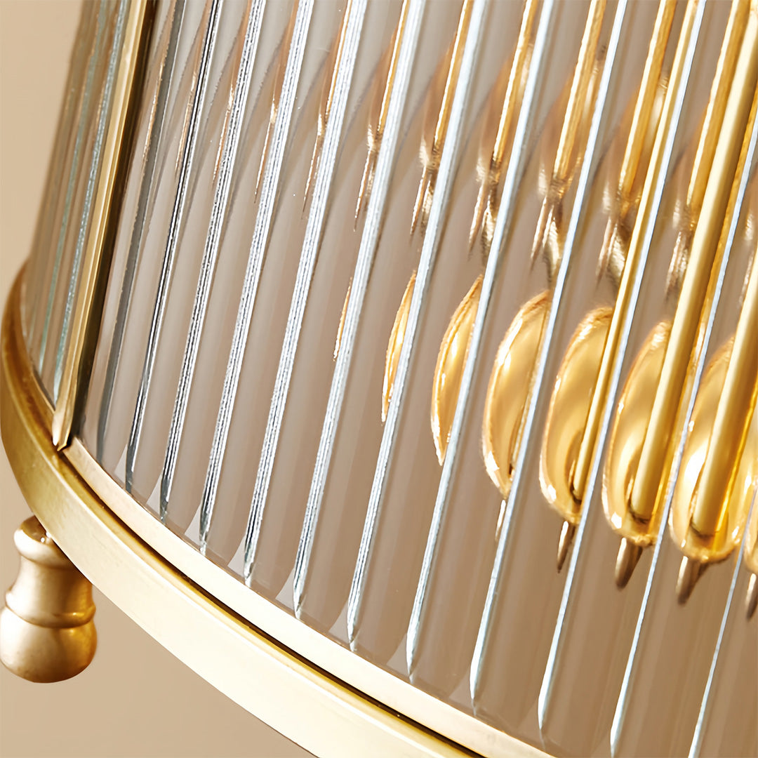 Artisan Brass Semi Flush Mount Ceiling Light with Glass Shade