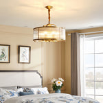 Artisan Brass Semi Flush Mount Ceiling Light with Glass Shade