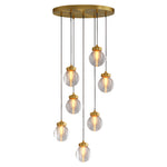 Luxury Copper Chandelier with Clear Glass Shades for Modern Interiors