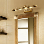 Antique Brass LED Vanity Light Bar with Acrylic Shade