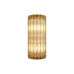 American-Style Copper Linear Wall Sconce with Clear Glass Shade
