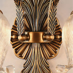Artisan Brass Wall Sconce with Hand-Blown Glass Shade