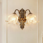 Artisan Brass Wall Sconce with Hand-Blown Glass Shade