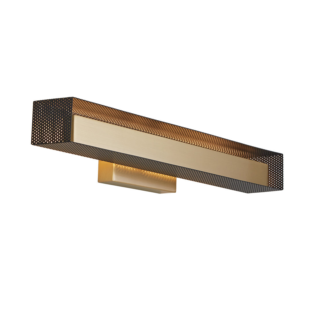French Retro Wall Picture Light in Iron and Copper for Art Illumination