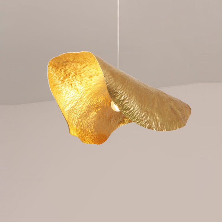Hammered Brass Suspension Llight