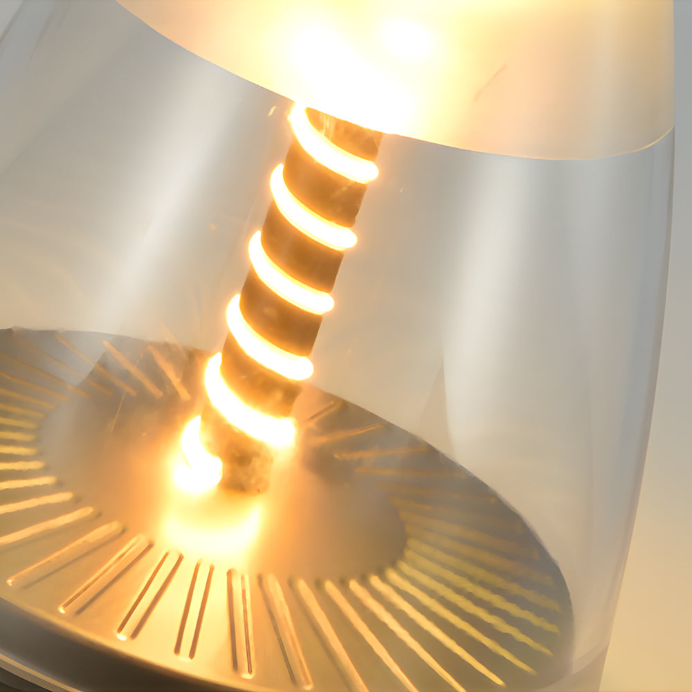Lumina Spiral Portable LED Table Lamp – Rechargeable Ambient Light for Modern Interiors