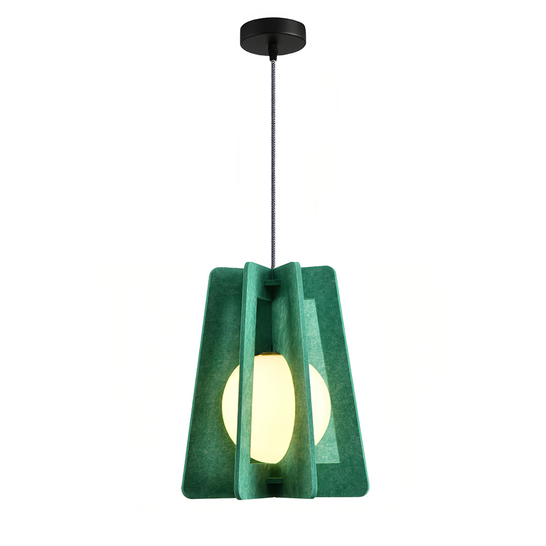 Geometric Felt Pendant Light with Acoustic Design for Modern Interiors