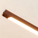 Swing Arm Wall Sconce in Silver Iron with Walnut Accents, Mid-Century Modern LED Reading Lamp