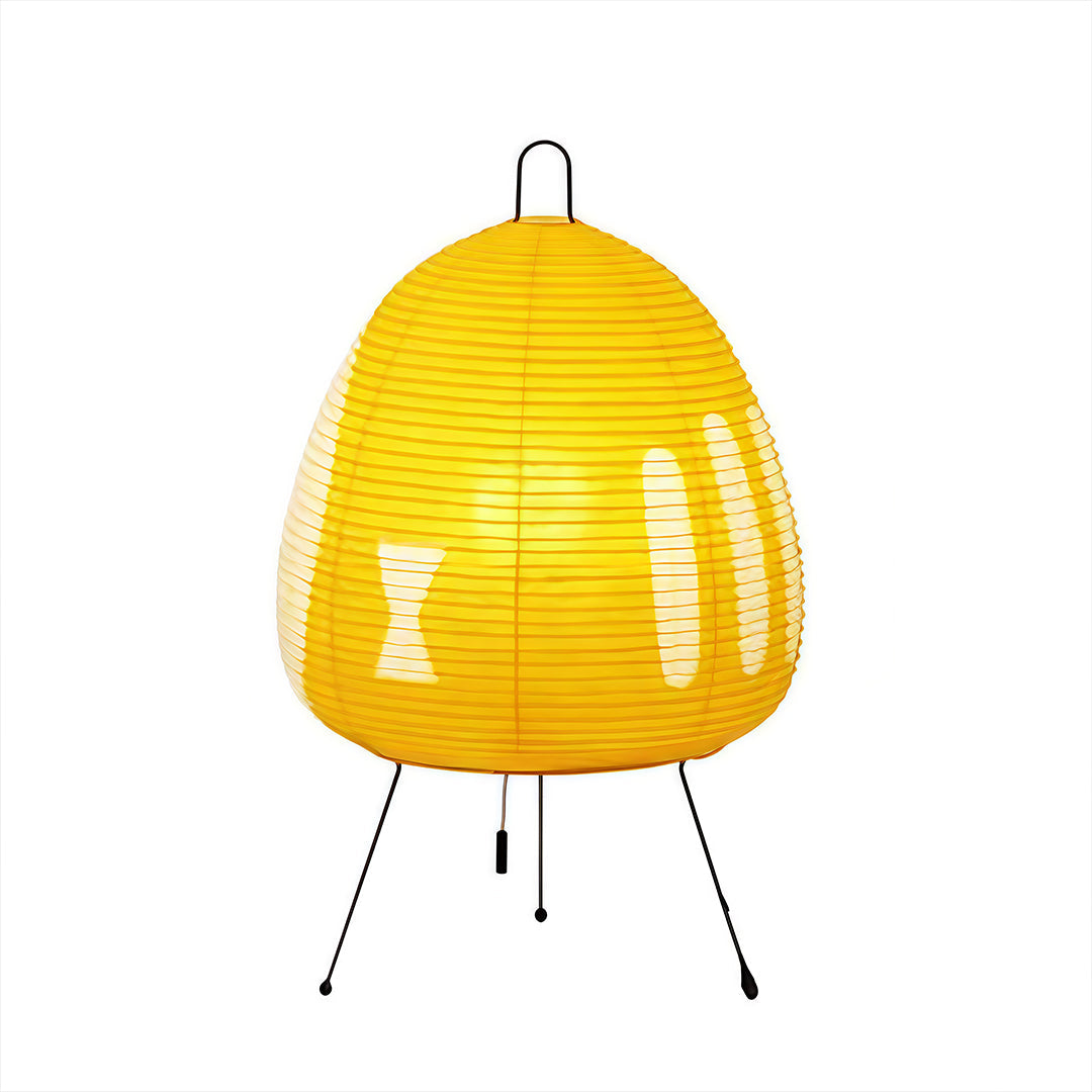 Wabi-Sabi Rice Paper Table Lamp with Aluminum Frame, Minimalist Japanese Design for Bedroom & Study