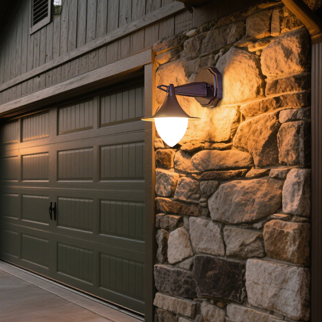 Vintage LED Outdoor Wall Sconce in Coffee Finish
