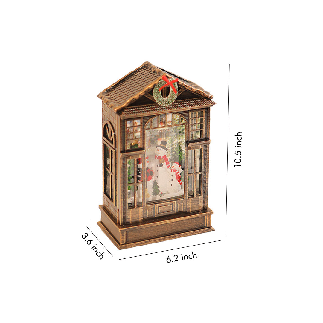 Nordic LED Christmas Table Lamp with Resin Ornament