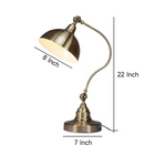Sculptural Bronze Gooseneck Desk Lamp with Dimmable LED