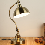 Sculptural Bronze Gooseneck Desk Lamp with Dimmable LED