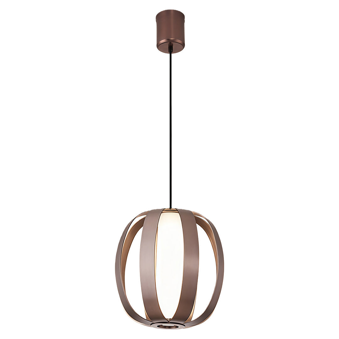 Modern Lantern Pendant Light with LED – Minimalist Ceiling Fixture in Four Finishes