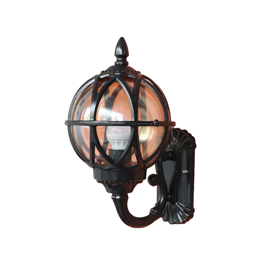 European Outdoor Wall Sconce – Cast Aluminum, Waterproof, Bronze & Black